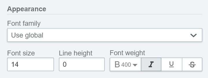 Font selector