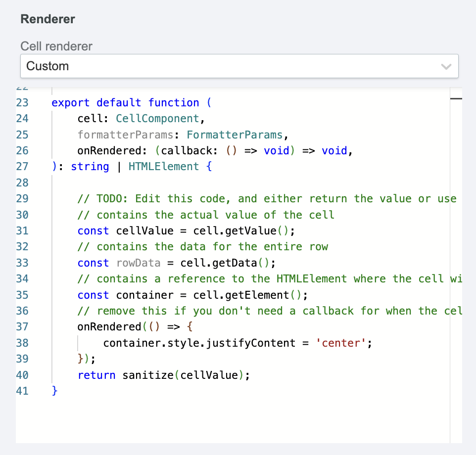 Custom Renderer