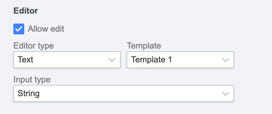 Input editor