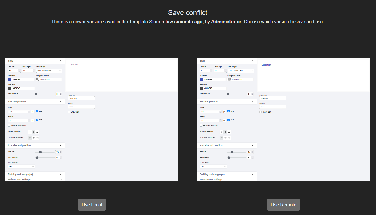 Save conflict prompt