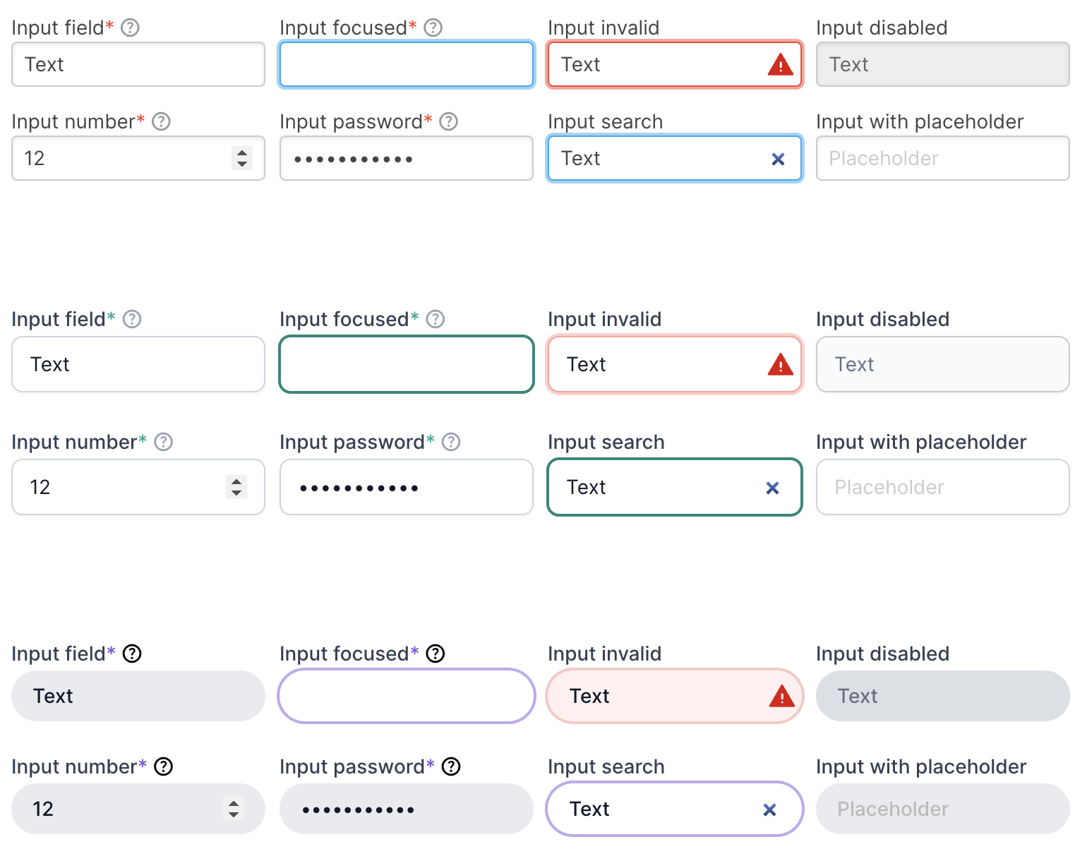 Input examples