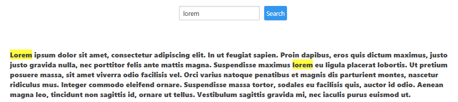 Search CSS Highlight Example